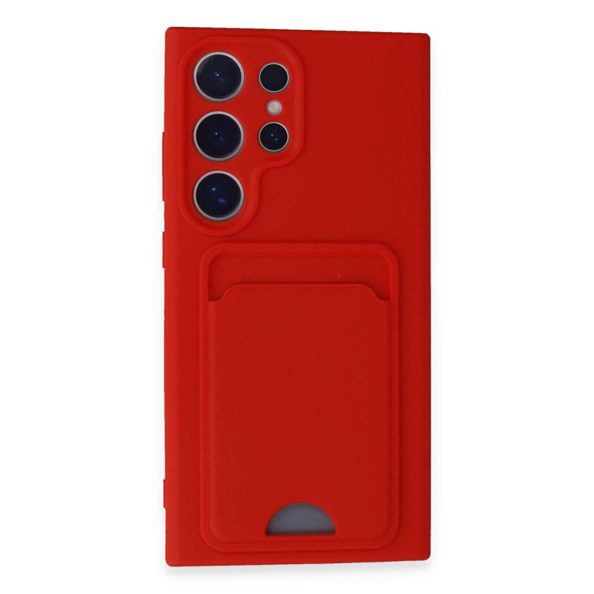 Samsung Galaxy S24 Ultra Uyumlu Arka Kamera Korumalı Kart Koyulabilen Silikon Kartlıklı Kılıf Kapak