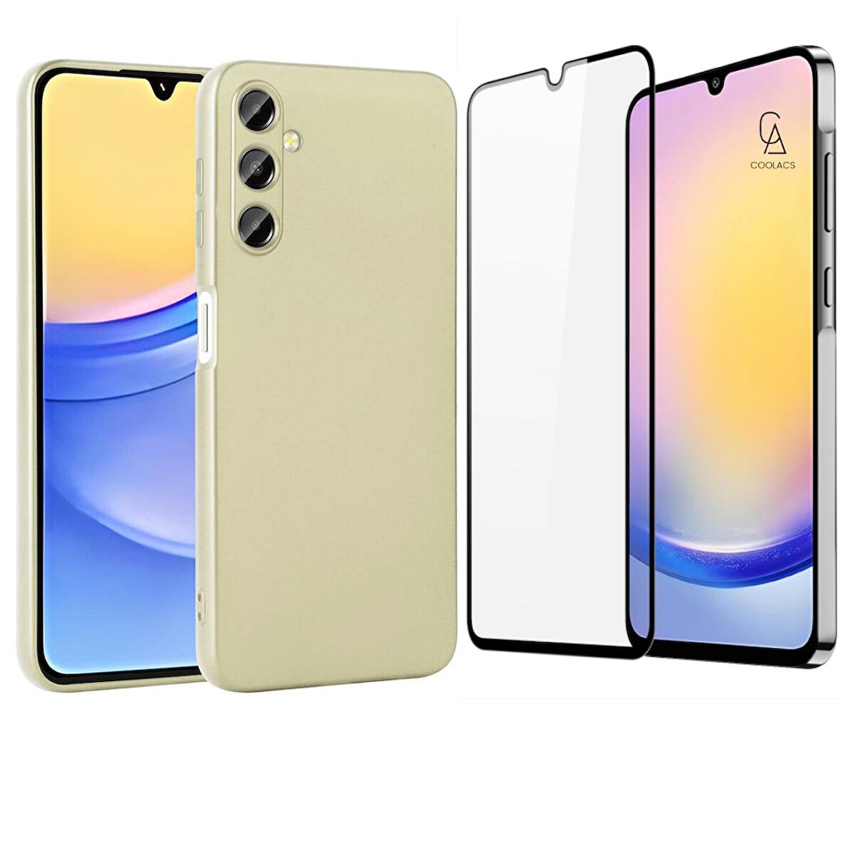 Samsung Galaxy A25 ile Uyumlu Telefon Kılıfı ve 5D Tam Kaplayan Cam Ekran Koruyucu