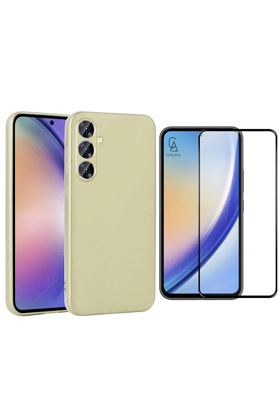 Samsung Galaxy A55 5G ile Uyumlu Telefon Kılıfı ve 5D Tam Kaplayan Cam Ekran Koruyucu