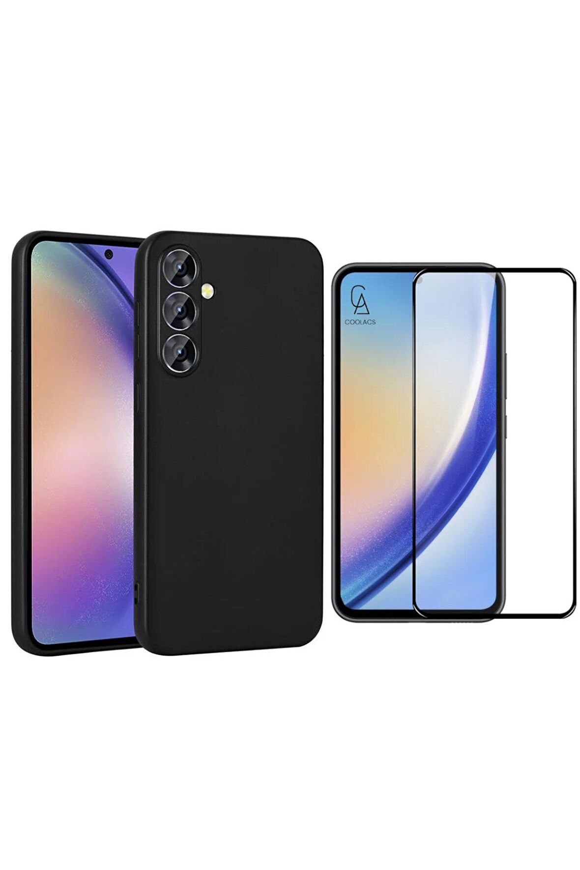 Samsung Galaxy A55 5G ile Uyumlu Telefon Kılıfı ve 5D Tam Kaplayan Cam Ekran Koruyucu