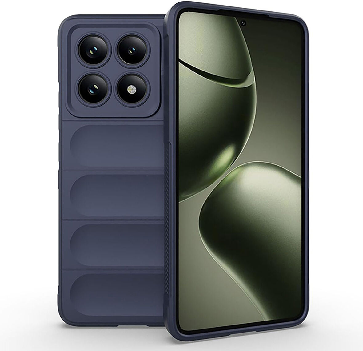 Xiaomi 14T Uyumlu Kılıf Esnek Tpu Oyuklu Arka Yüzey Tasarımlı Silikon Kapak