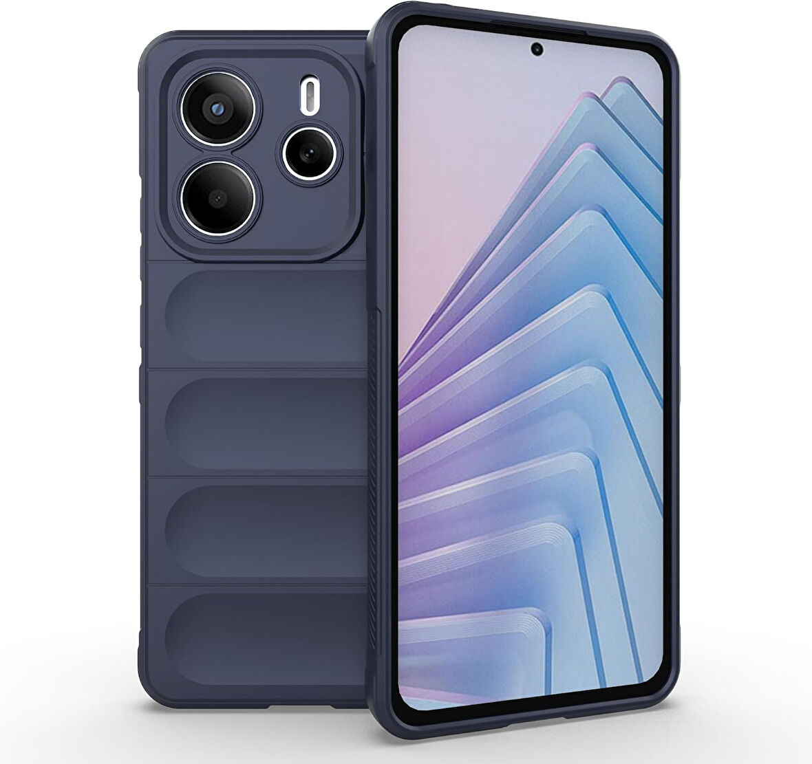 Xiaomi Redmi Note 14 4G Uyumlu Kılıf Esnek Tpu Oyuklu Arka Yüzey Tasarımlı Silikon Kapak