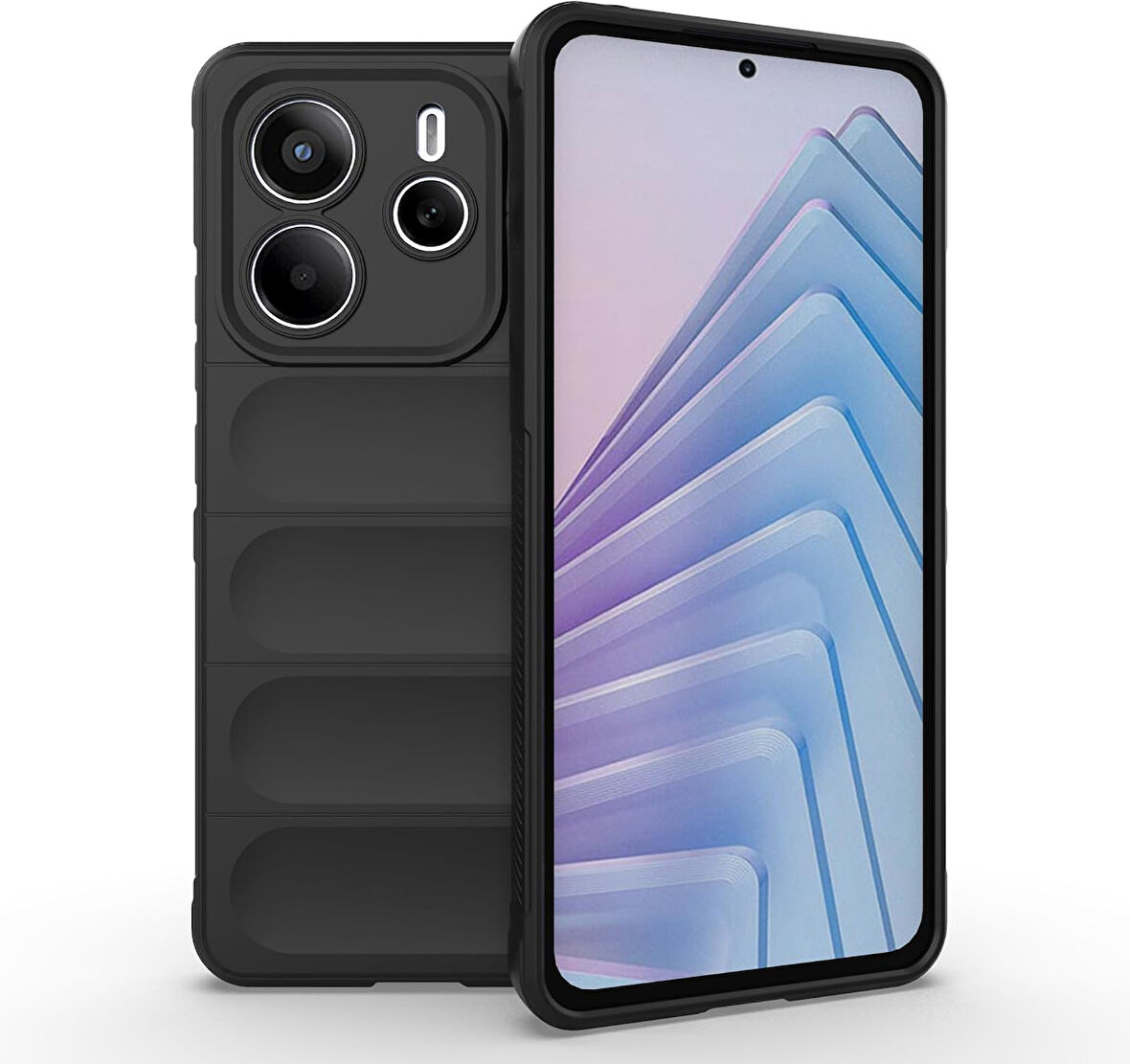 Xiaomi Redmi Note 14 4G Uyumlu Kılıf Esnek Tpu Oyuklu Arka Yüzey Tasarımlı Silikon Kapak
