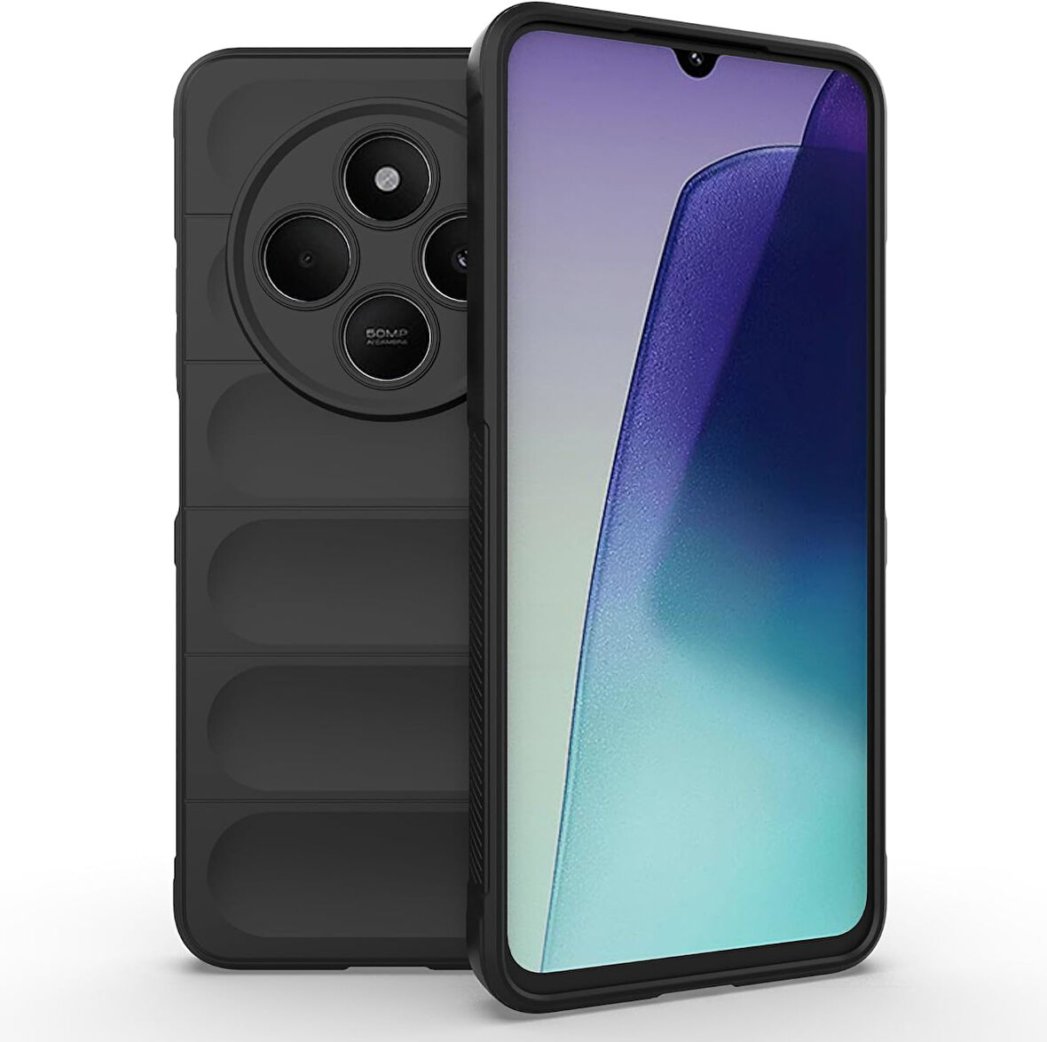 Xiaomi Redmi 14C Uyumlu Kılıf Esnek Tpu Oyuklu Arka Yüzey Tasarımlı Silikon Kapak