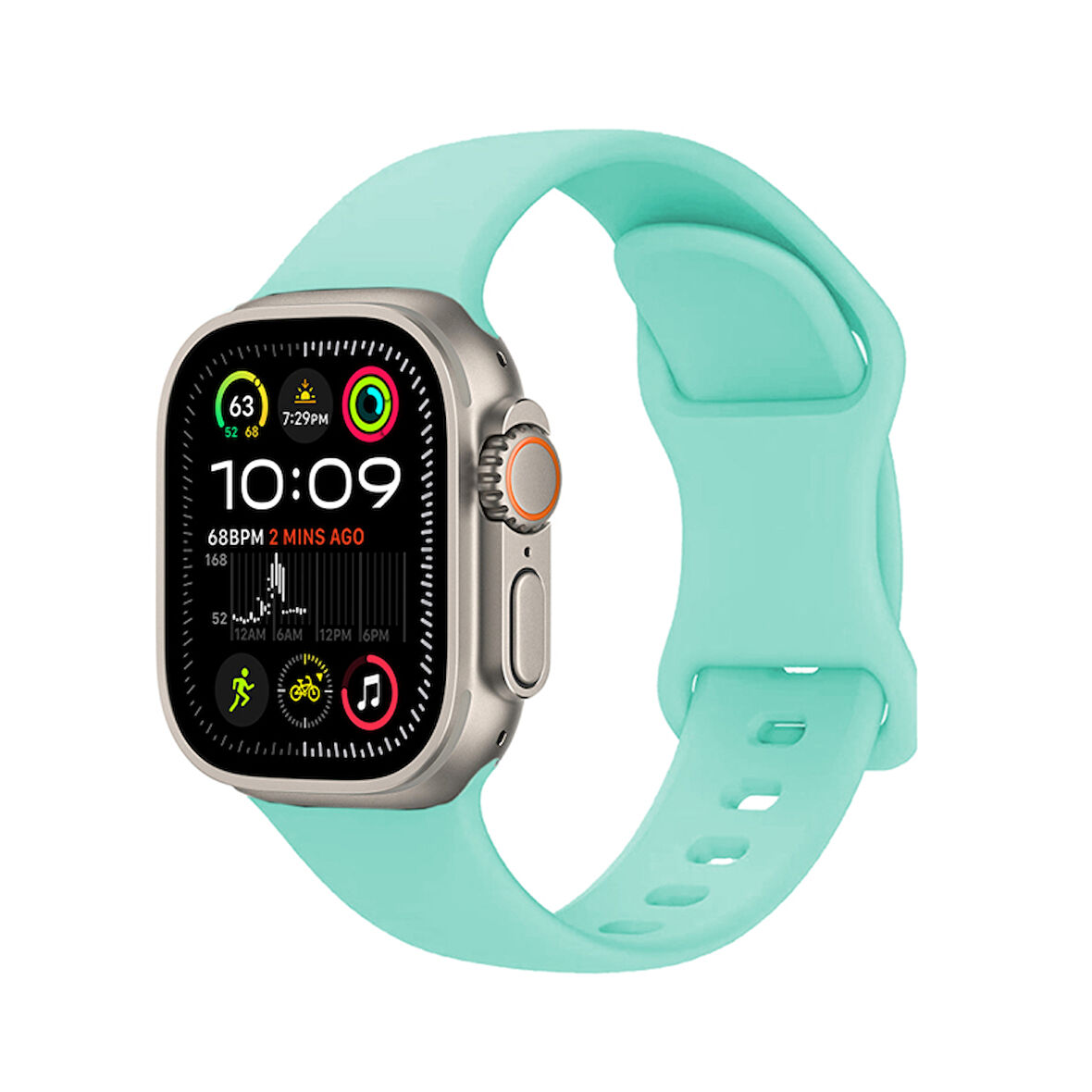 Apple Watch Ultra/ultra2 49mm Uyumlu Yumuşak Hafif Silikon Kordon Kayış