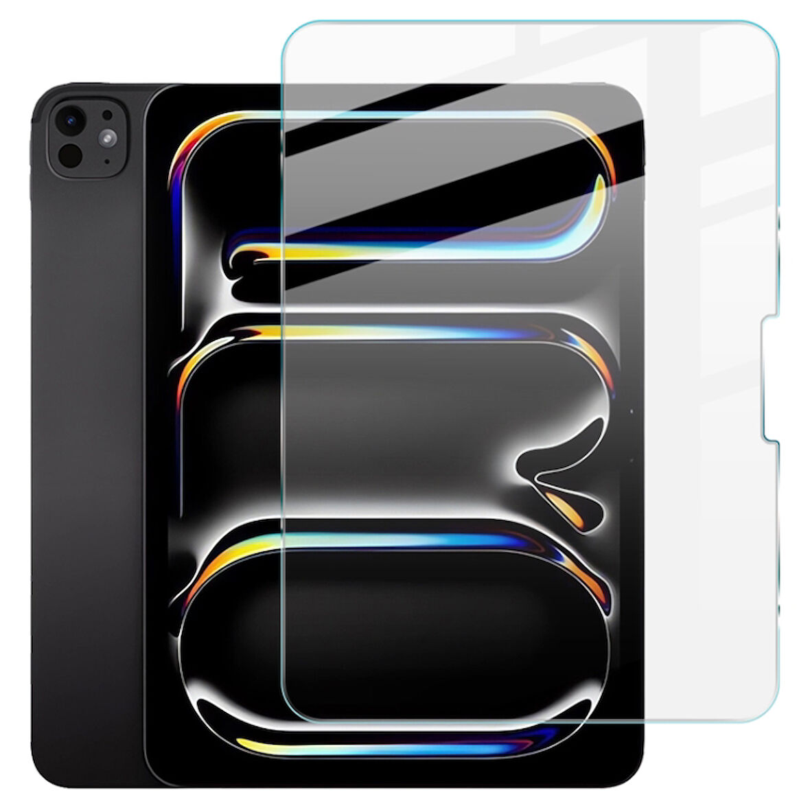 Apple iPad Pro 11 inç 2025 M5 (A3357-A3358) ile Uyumlu Temperli Kırılmaz Cam Ekran Koruyucu