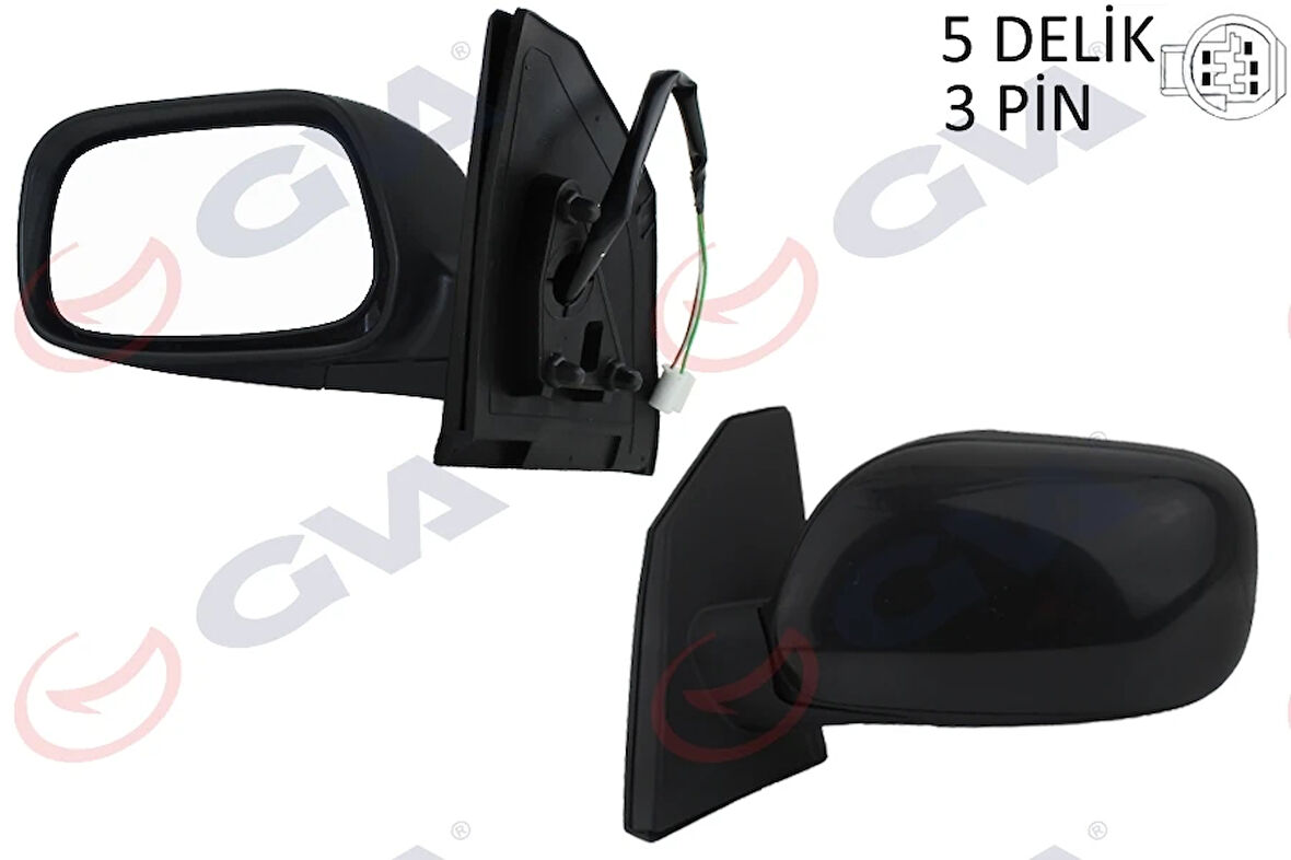 DIŞ DİKİZ AYNASI SOL COROLLA 2002 ELEKTRİKLİ KONVEKS 3 FİŞ VM-277EL