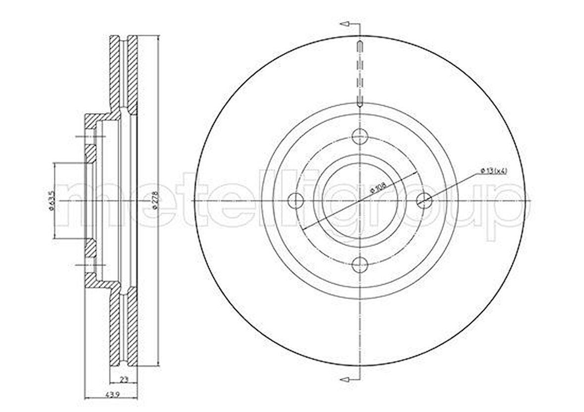 ON FREN DISK AYNASI B MAX 2012 FIESTA 6 2013 TRANSIT COURIER 2014 AY111125AA EY161125BA 1833857 (2 ADET)