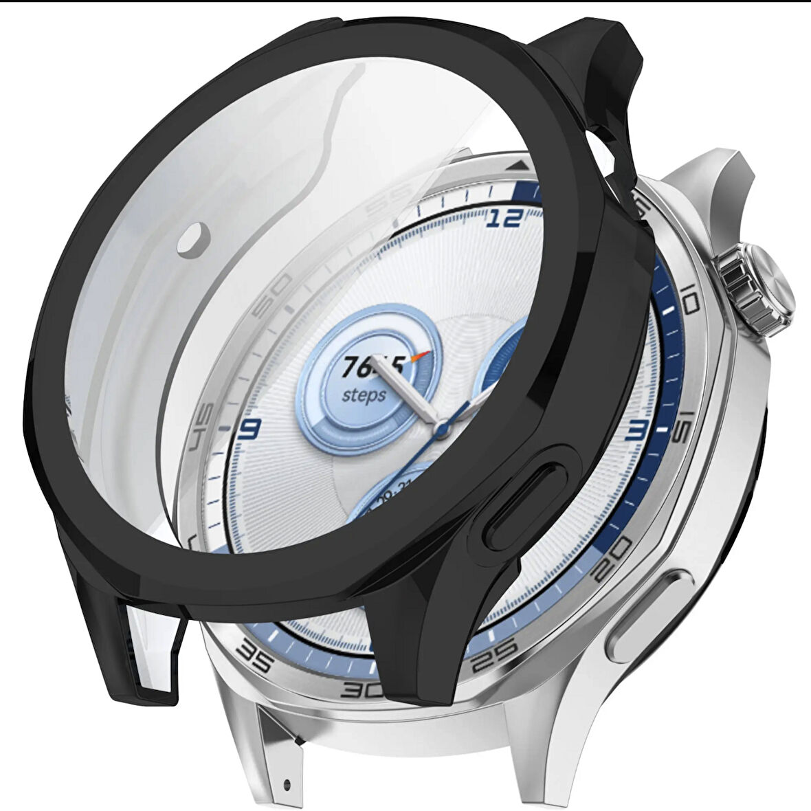 Huawei Watch Gt4 41mm için silikon kılıf bumper kılıf full kaplama yumuşak lazer kesim kılıf-SİYAH
