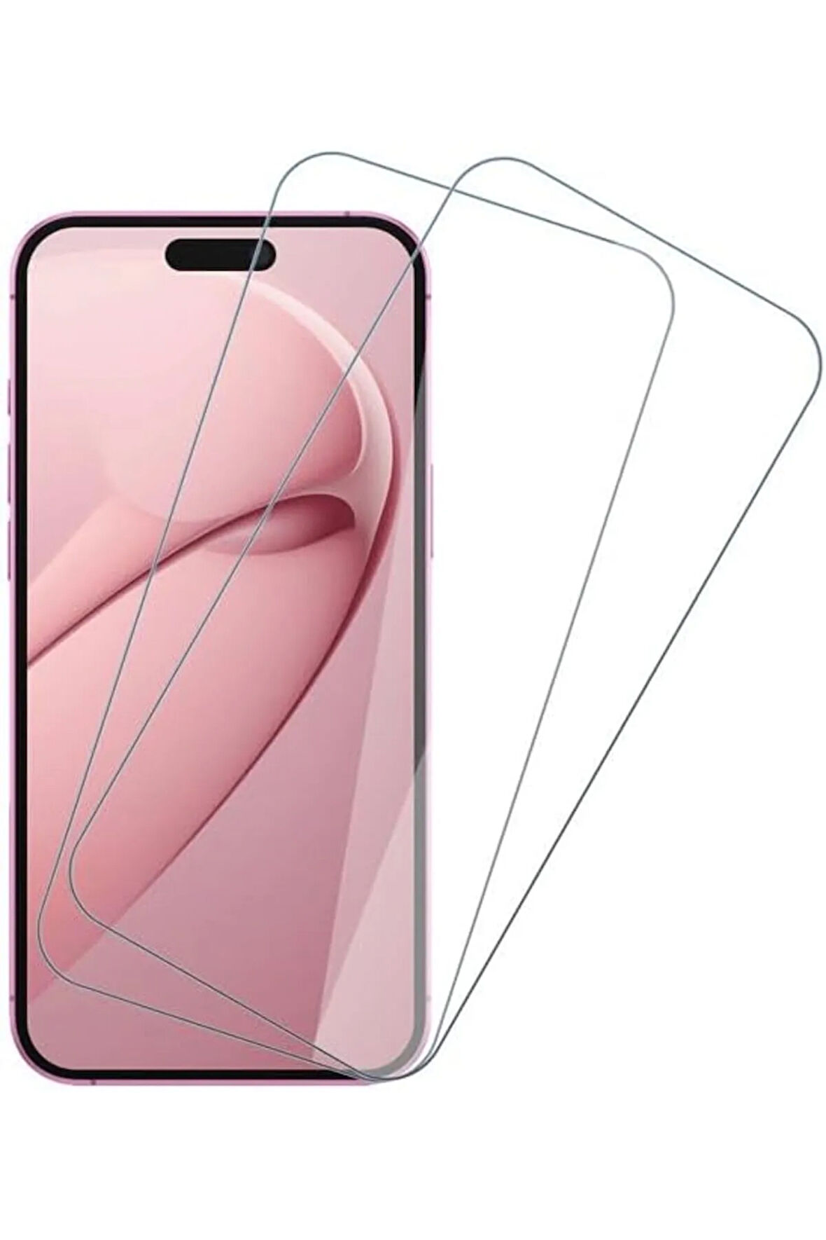 Apple iPhone 16 Plus ile Uyumlu Ekran Koruyucu Şeffaf Temperli Kırılmaz Cam Ekran Koruyucu 2 Adet