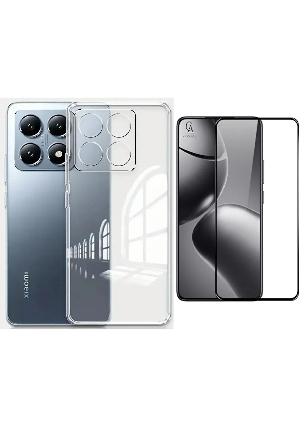 Xiaomi Mi 14T ile Uyumlu Telefon Kılıfı ve 5d Tam Kaplayan Cam Ekran Koruyucu