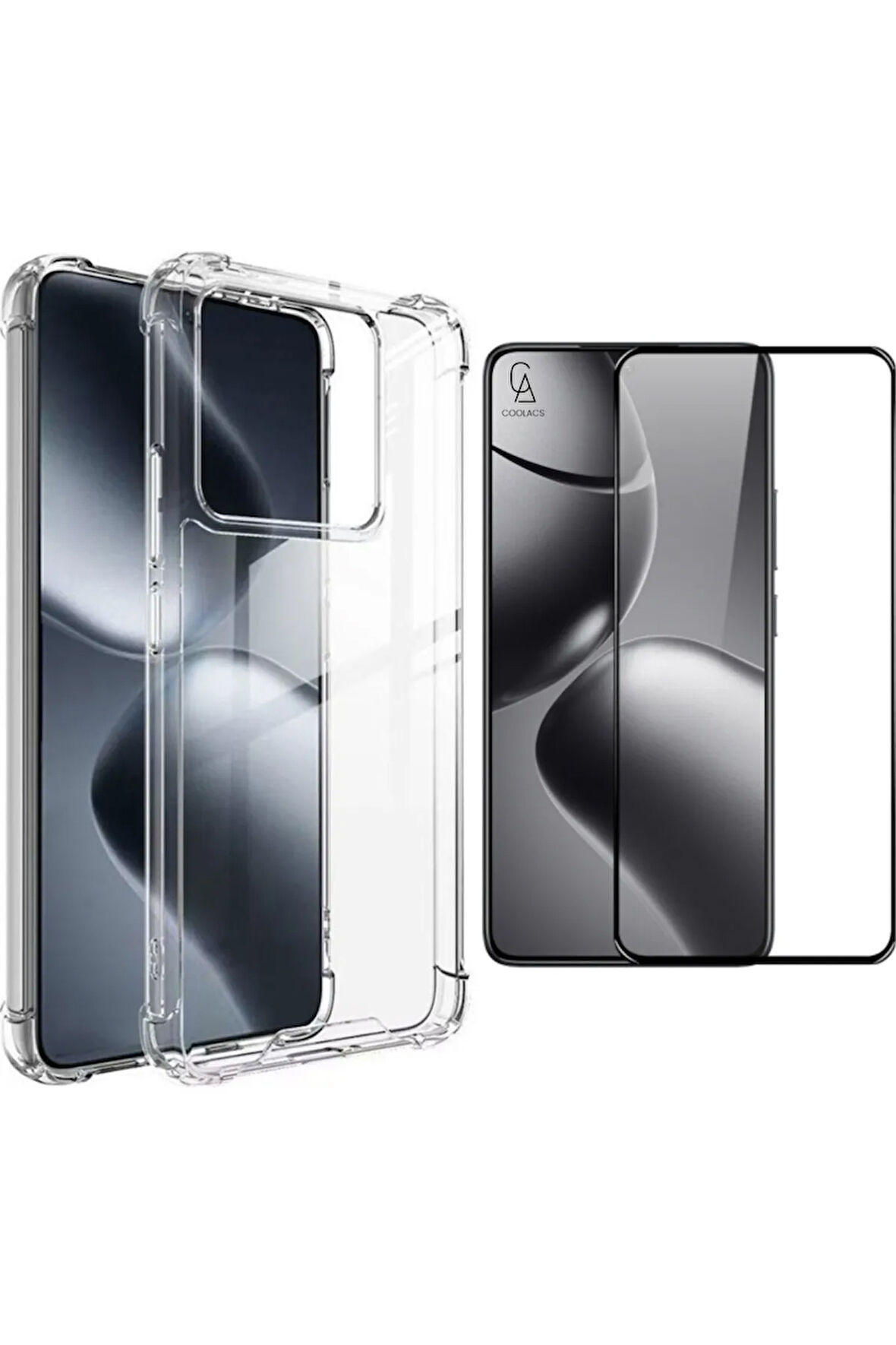 Xiaomi Mi 14T Uyumlu Köşe Dolgulu Anti Shock Telefon Kılıfı ve 5d Kırılmaz Cam Ekran Koruyucu