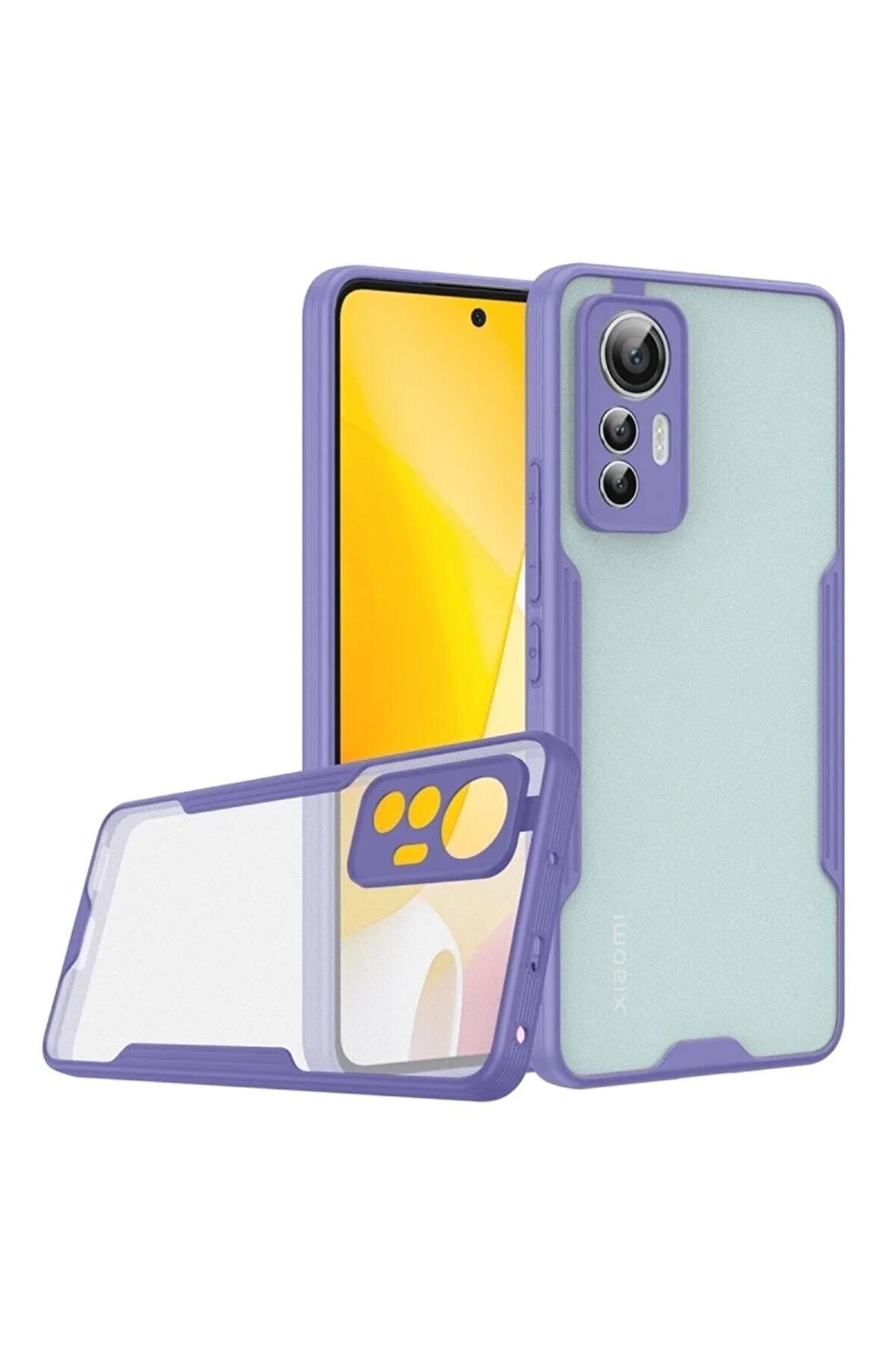 Xiaomi Mi 12t Pro Ile Uyumlu Kılıf Pastel Renki Şeffaf Ultra Ince Hafif Telefon Kılıfı Kapak