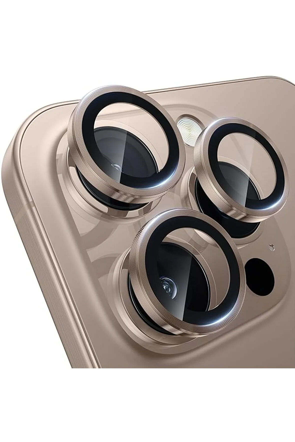 Apple iPhone 16 Pro ile Uyumlu Safir Damla Tekli Kamera Lens Koruyucu