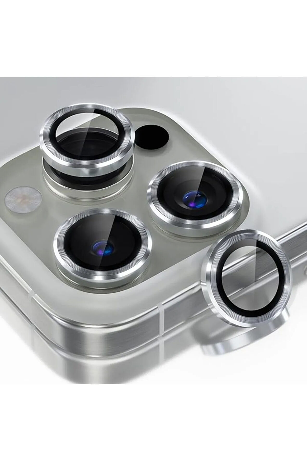 Apple iPhone 16 Pro Max ile Uyumlu Safir Damla Tekli Kamera Lens Koruyucu
