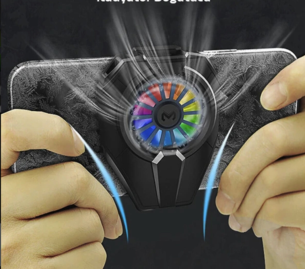 DL06 ultra güçlü telefon soğutucu fan Seramik turbo soğutma RGB İphone 17 pro- 17 pro max uyumlu