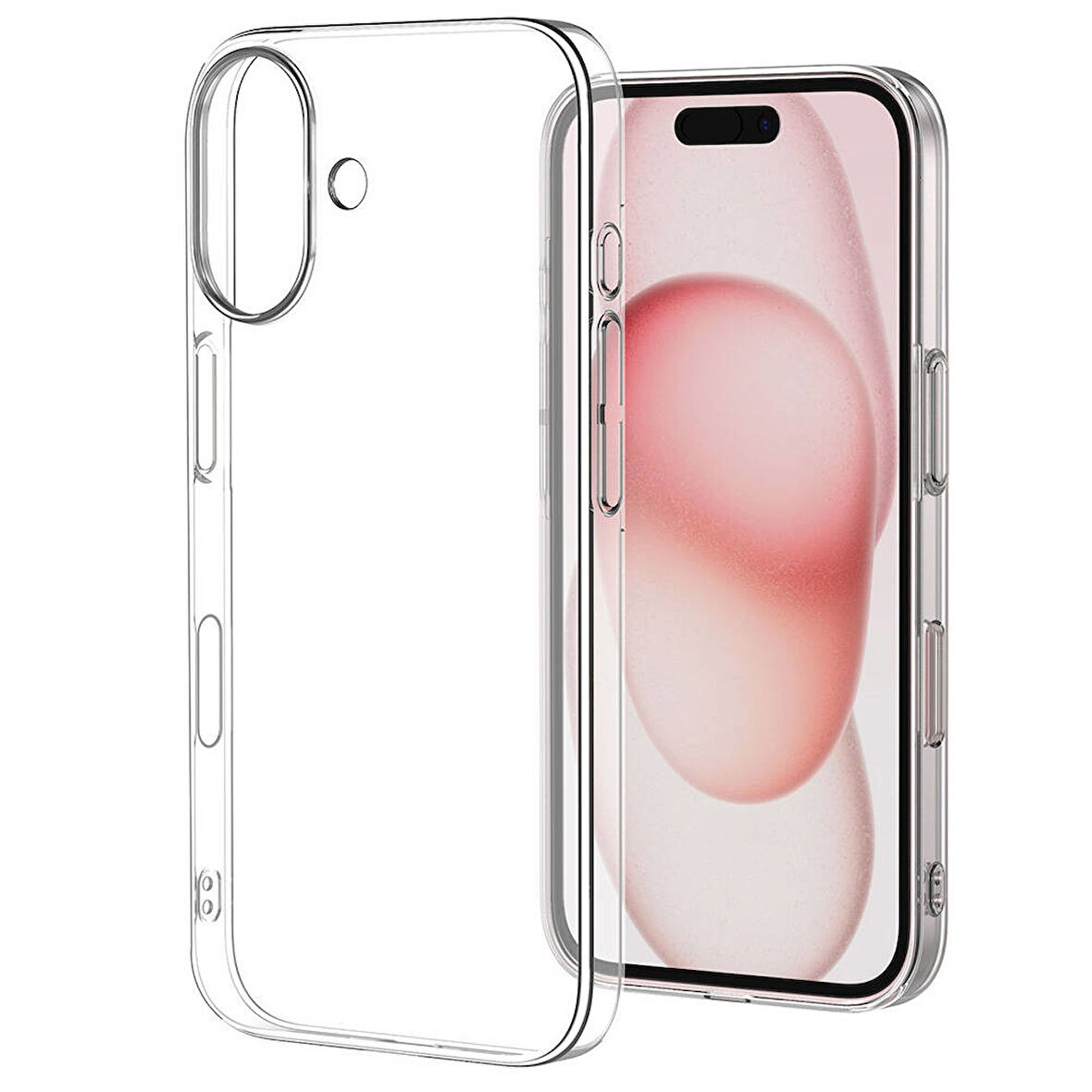 Apple iPhone 16 Plus ile Uyumlu Kılıf Yüksek Korumalı Sert Şeffaf Kapak