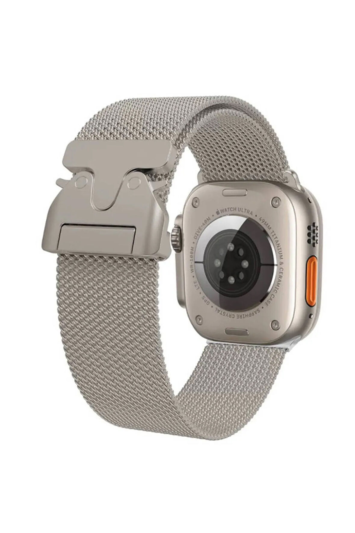 Apple Watch Series 7/8/9 45mm Uyumlu Aliminyum Alaşım Hasır Metal Akıllı Saat Kordonu