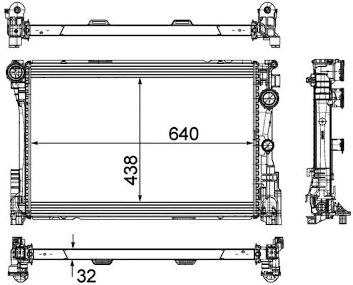 MOTOR SU RADYATORU MERCEDES W204 S204 C204 C218 W212 C207 R172 A0995002703