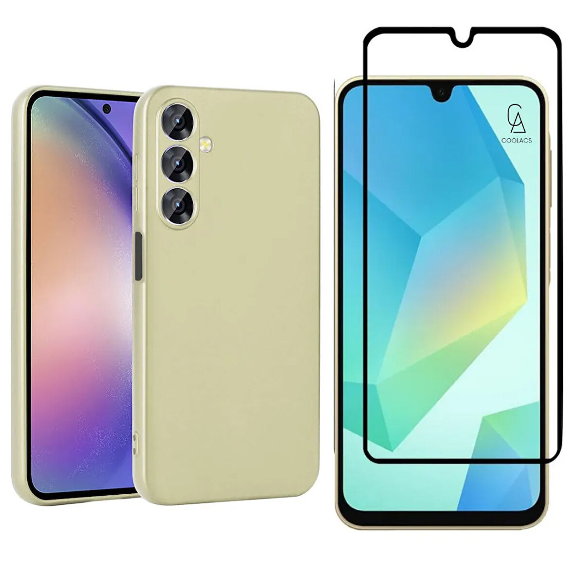 Samsung Galaxy A16 ile Uyumlu Telefon Kılıfı ve 5d Tam Kaplayan Cam Ekran Koruyucu