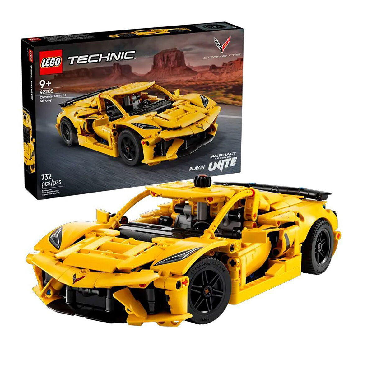 42205 Lego Technic Chevrolet Corvette Stingray 732 parça +9 yaş