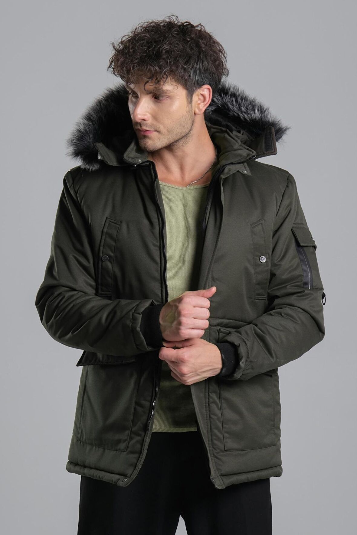 Stil Kombin İçi Kürklü Kaban/Mont BL 1506