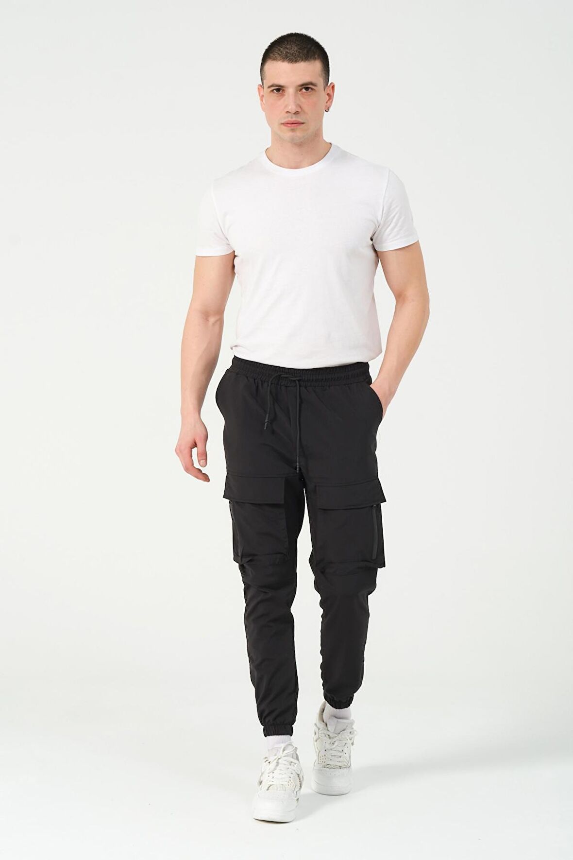 Yan Cepli Lastik Paça Kargo/Jogger Alt Bl 2130-70092
