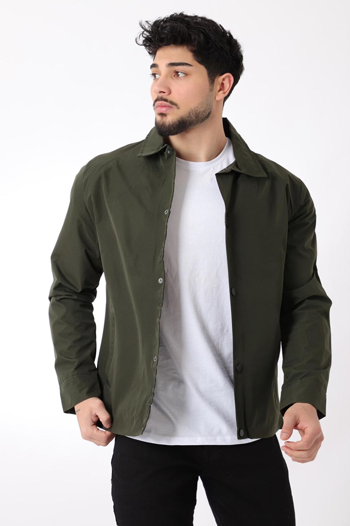 Sporlikra Kumaş Çıtçıtlı Yakalı Yağmurluk/Mevsimlik PLDP 2976_60291