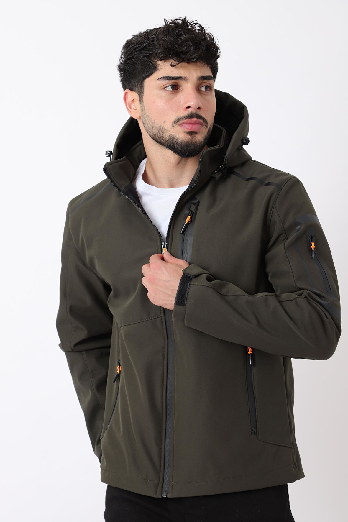 Bilek Detay Çıkarılabilir Kapüşonlu Softsheel Mont Bl 1734_50389