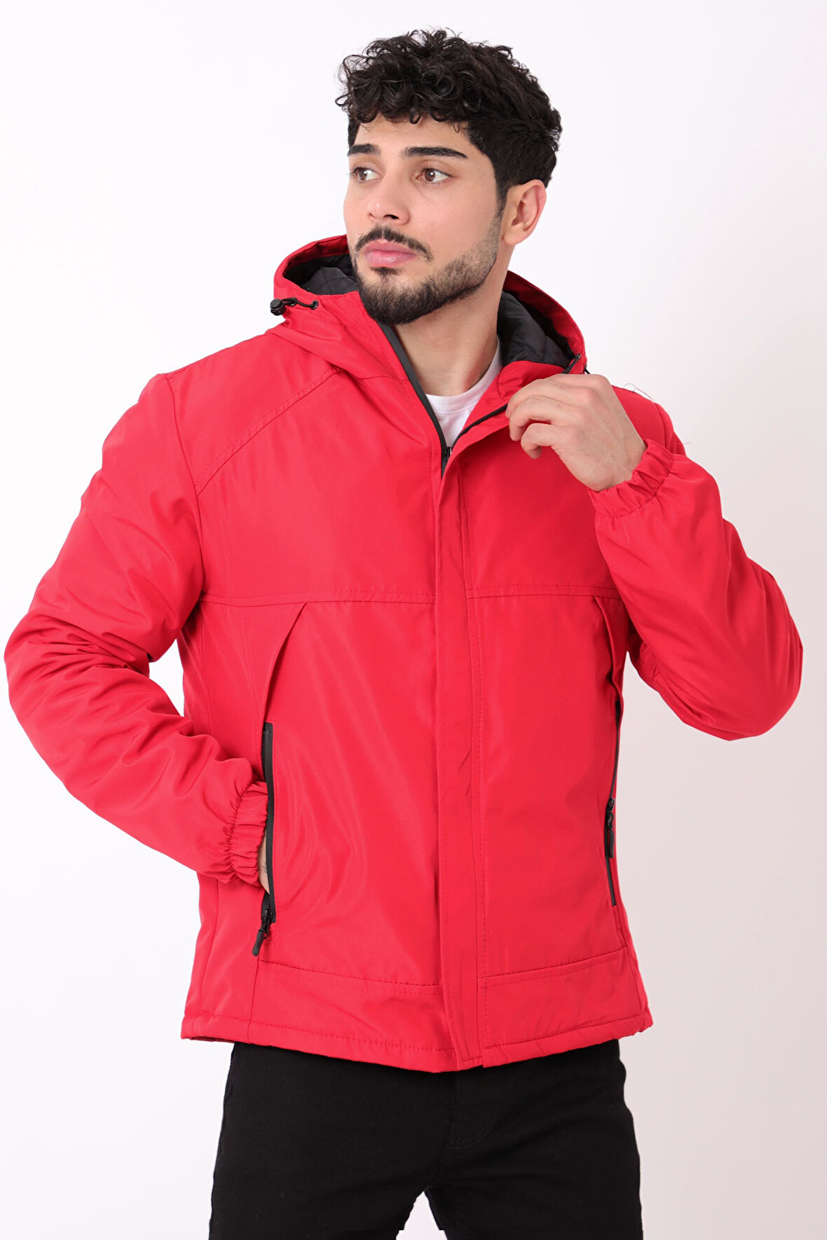 Sabit Kapüşon Cep Detay Kışlık Mont Bl 1760_50392