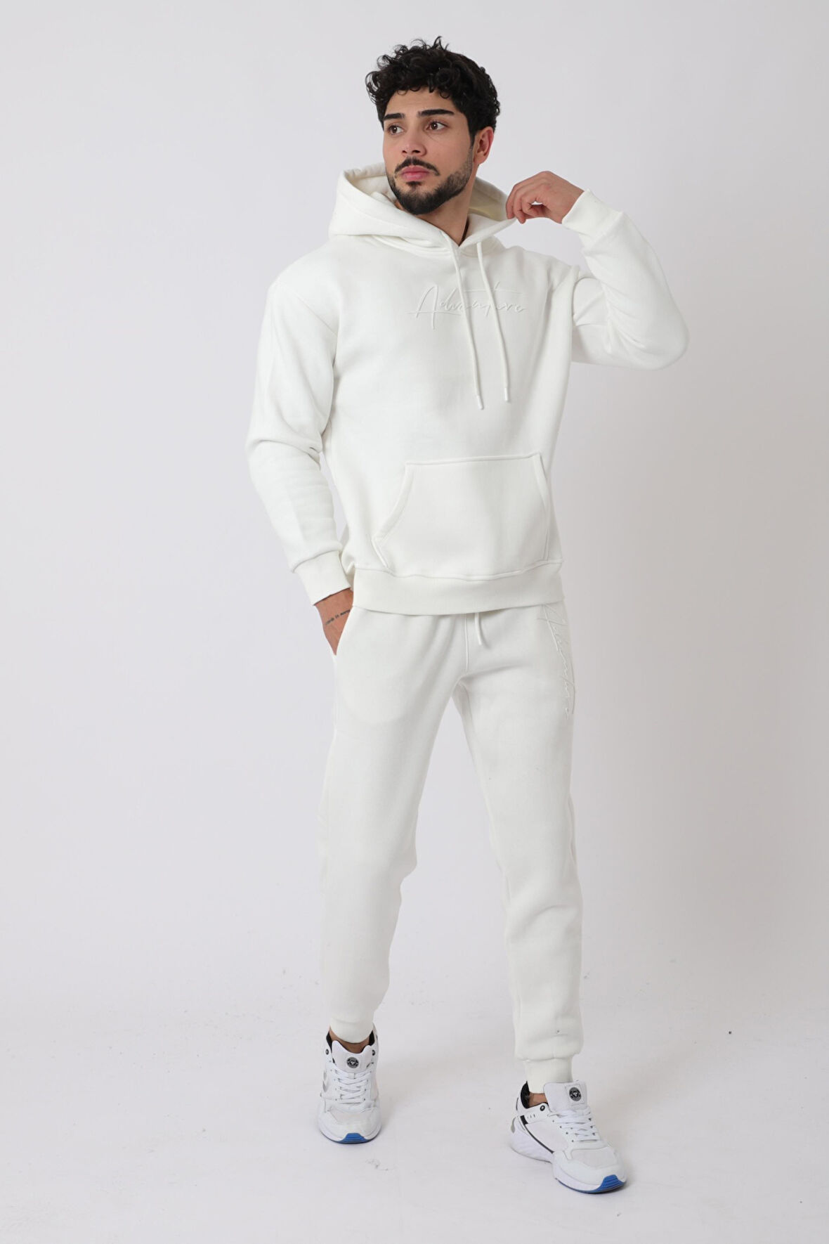 Oversize 3 İp Baskılı Kışlık Alt-Üst Takım Trc 3253-3254_72014