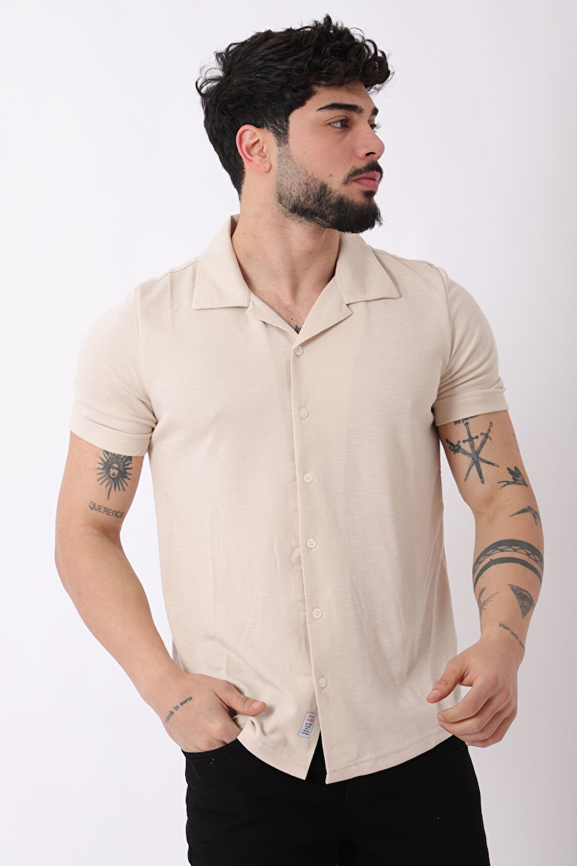 Kırçıllı Desen Kısa Kol Gömlek JS C-156_40361