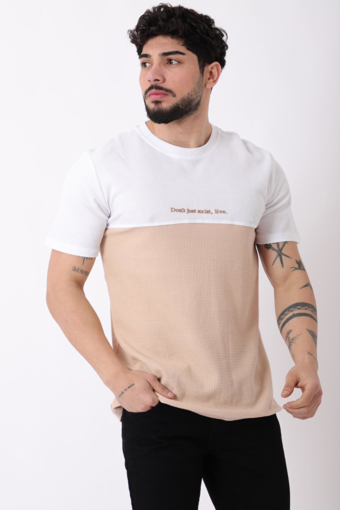 Petekli Bisiklet Yaka Tişört JS C-122_30423