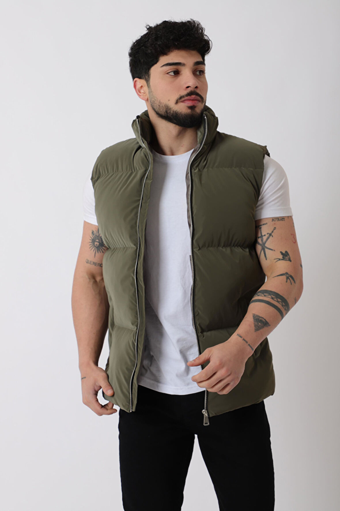 Dik Yaka Demir Fermuarlı Nova Yelek VKS_60325