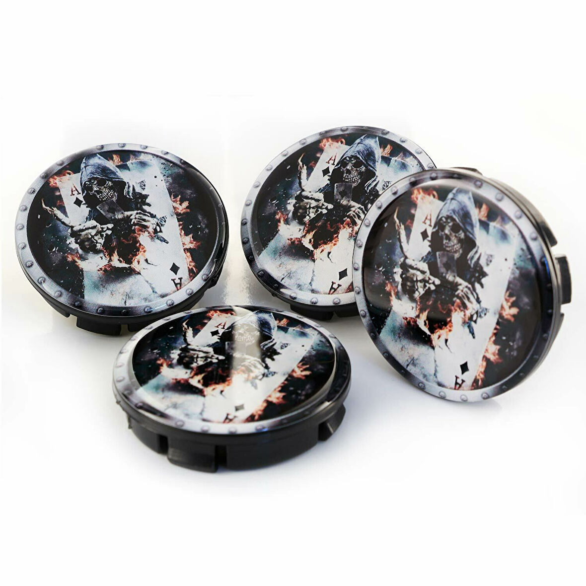 Skull Ace Tuning Damla Geçme Jant Göbeği 4'lü 55mm