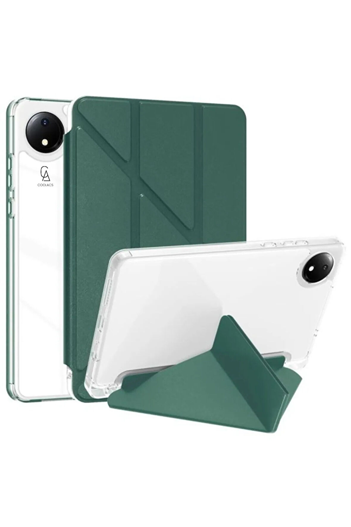 Xiaomi Redmi Pad SE 8.7 inç Uyumlu Kılıf 3 Farklı Stand Kalemlikli Tri Folding Tablet Kılıfı