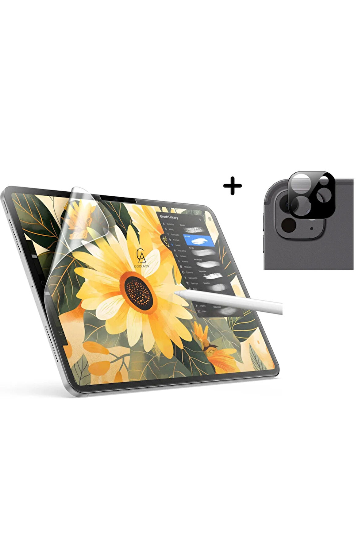 Apple iPad Pro 11 inç 2025 M5 Uyumlu Paperlike Kağıt Hissi Ekran Koruyucu ve Kamera Koruyucu