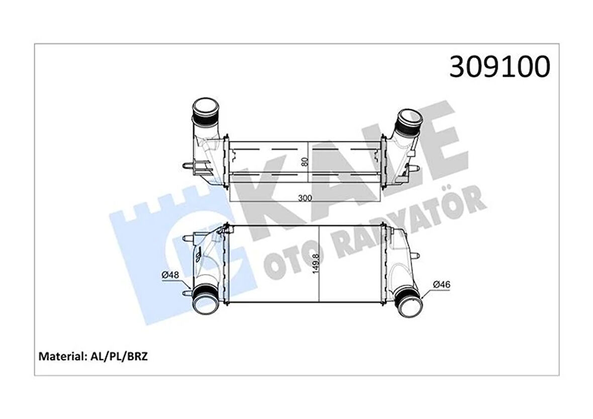TURBO INTERCOOLER RADYATORU COURIER 2014 FIESTA 2013 B MAX 2012 1.0 ECOBOOST C1B19L440AB FT766K775AA