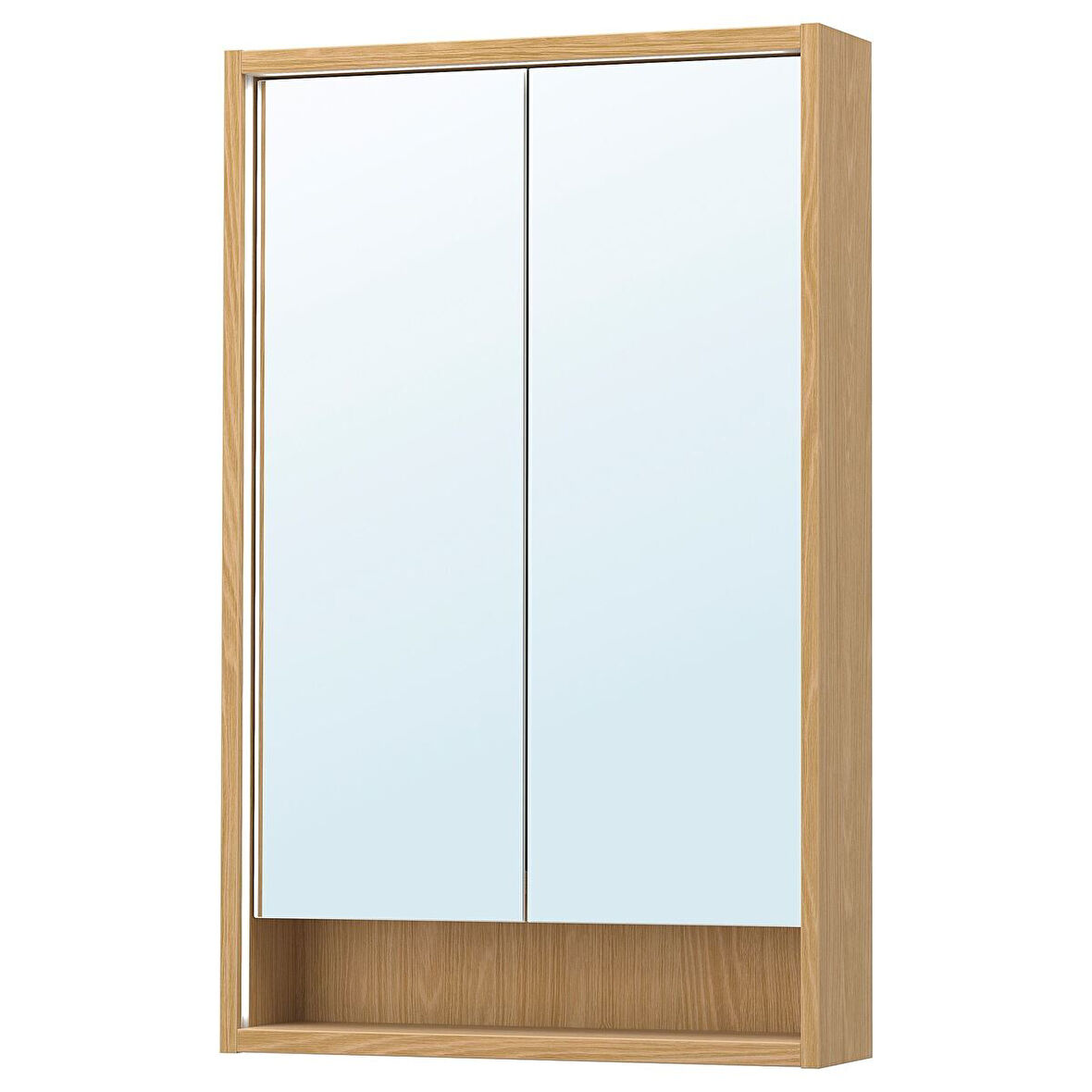 Banyo duvar dolabı, meşe görünümlü, 60x15x95 cm, kablosuz kontrol sürücülü
