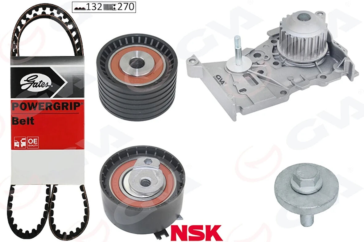 DEVİRDAİMLİ EKSANTRİK GERGİ KİTİ CLIO 2 2001 CLIO 3 2004MEGANE 1 1996 MEGANE 2 2002 MEGANE 3 2009 7701477014 130C17529R 130C10178R