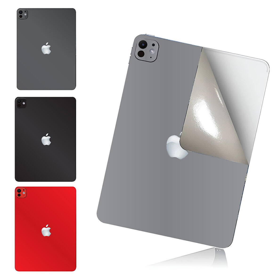 İpad 10. nesil 10.9 A14 işlemci için 360 full kaplama koruma sticker çizilmez film kaplama GRİ