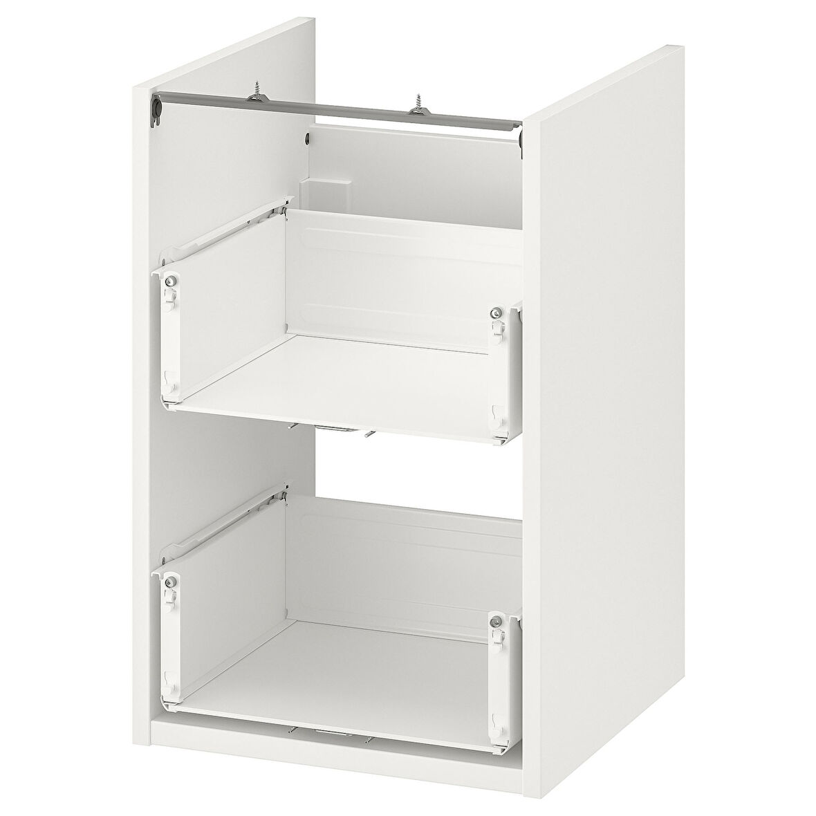 Lavabo alt dolabı iskeleti, beyaz, 40x40x60 cm, çekmeceli