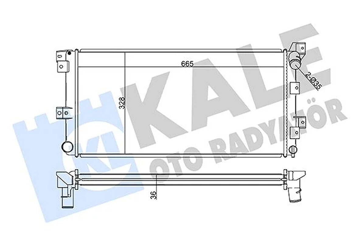 RADYATÖR AL/PL/BRZ VOYAGER-DODGE CARAVAN 2.5TD 1996 4798013 K4798013