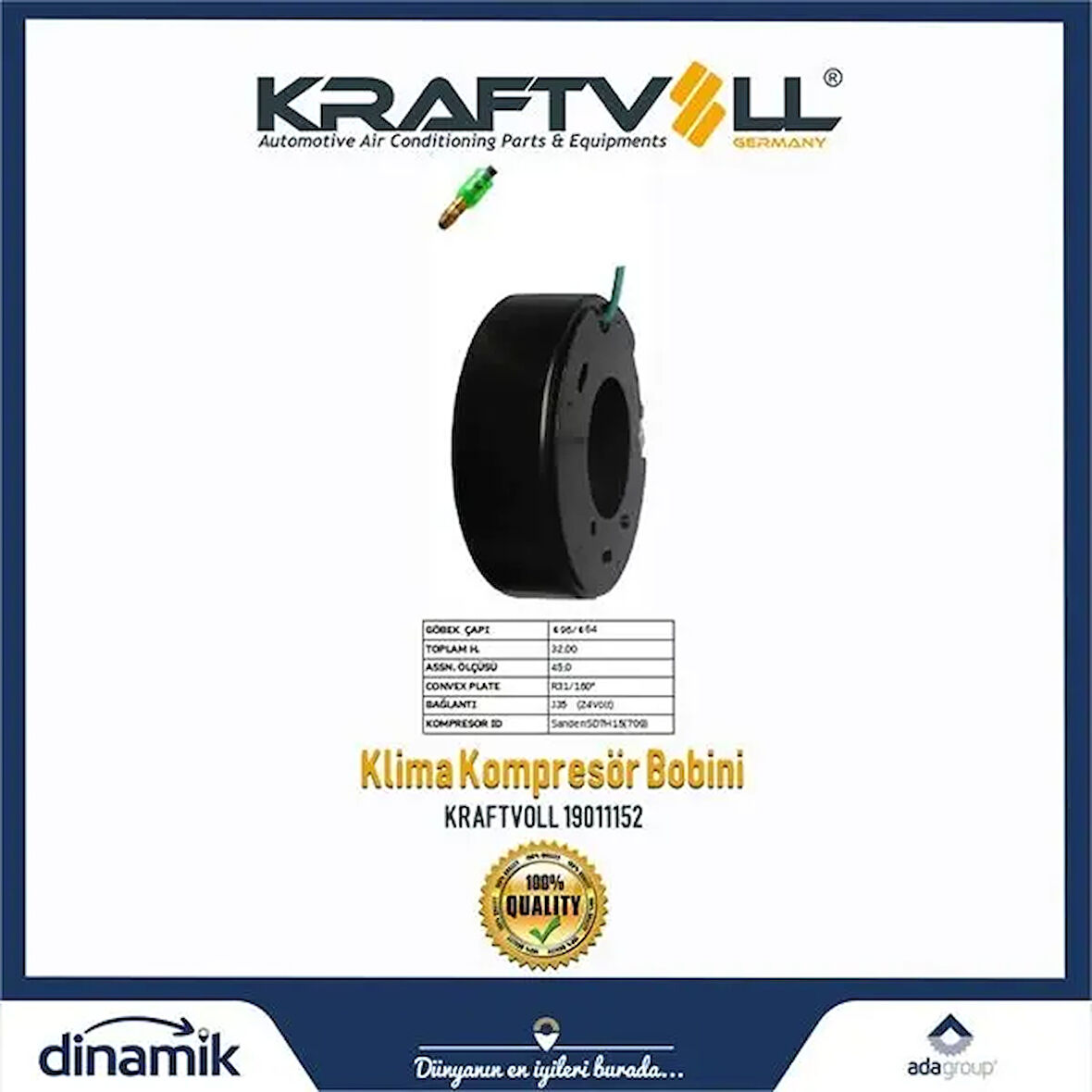 KLIMA KOMPRESOR BOBINI SANDEN-7H15-(709)24V IVECO