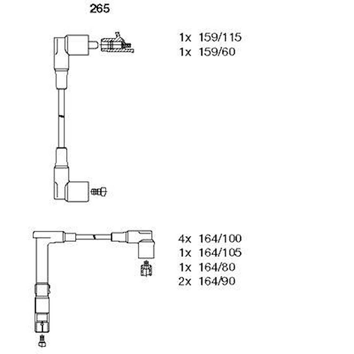 ATESLEME KABLOSU SETI MERCEDES M119 W124 W210 W140 0300890635