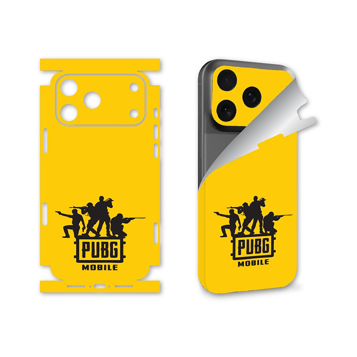 Apple Uyumlu İphone 17 pro max için full kaplama sticker çizilme önleme kılıfsız kullanım için PUBG 2