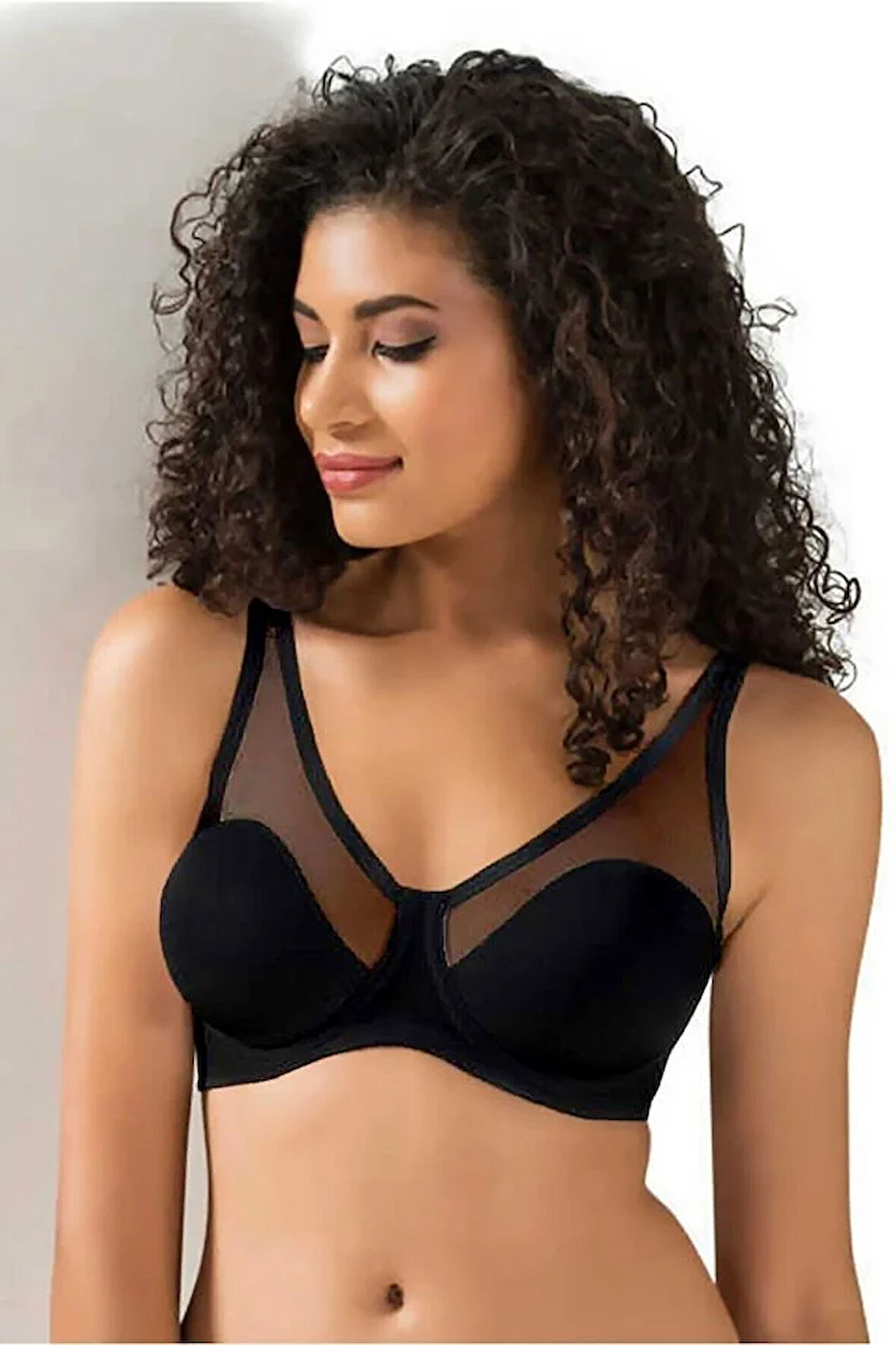 Le Jardin Tül Kaplı Soft Cup Sütyen 9200 - Siyah - 90