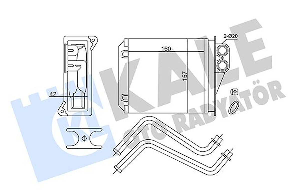 KALORIFER RADYATORU ARKA MERCEDES SPRINTER B906 2006 . VW CRAFTER 1930-1935-50 2006 A0038359001