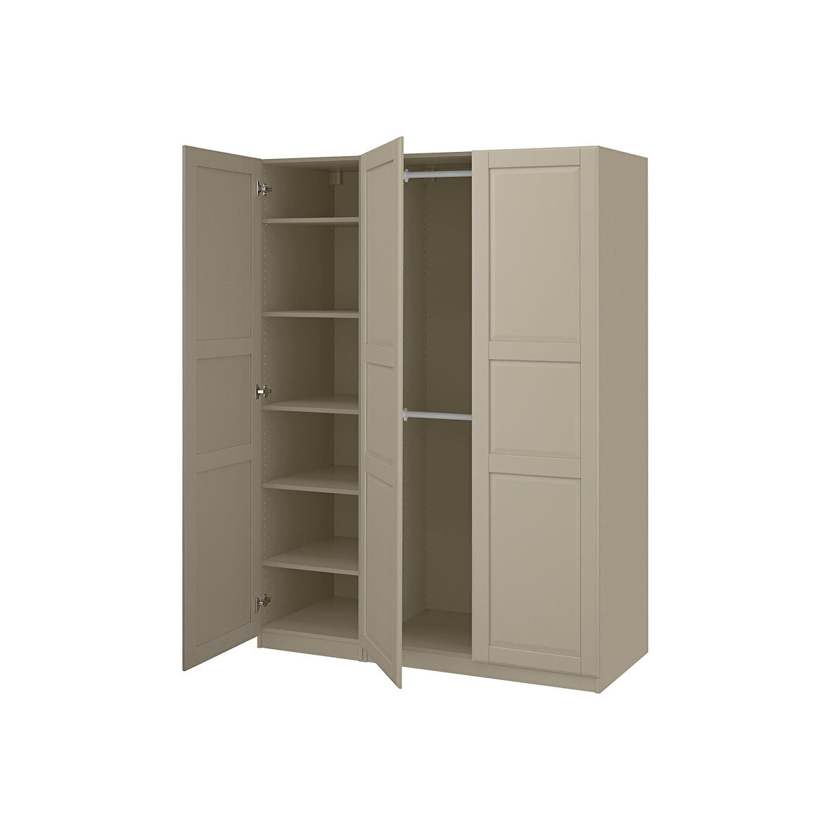 PAX gardırop, gri-bej, 150x58x201 cm