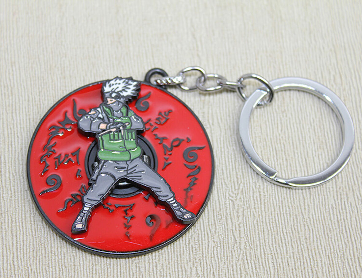 Metal Dönen Anime Figür Anahtarlık 